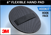 3M Hookit 6" Flexible Hand Pad