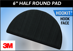 3M Hookit 6" Half Round Pad