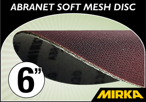Mirka Abranet® Soft 6" Foam Backed Mesh Disc