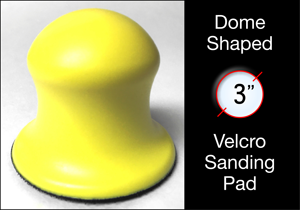 3" Dome-Style Velcro Hand Sanding Pad