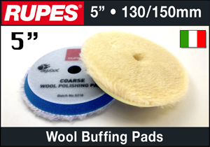 Rupes 5" Wool Buffing Pads