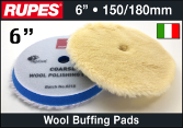 Rupes 6" Wool Buffing Pads