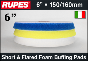 Rupes 6" Mille Low Profile Foam Buffing Pads