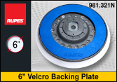 Rupes 6" Velcro Backing Plate