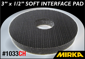 Mirka 3" Soft-Faced Interface Pad (with hole)- 1/2" thick