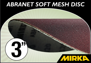 Mirka Abranet® Soft 3" Foam Backed Mesh Disc