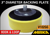 Mirka 3" Diameter Backing Plate- Hook Face