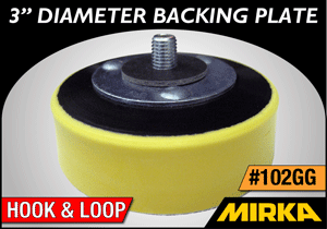 Mirka 3" Diameter Backing Plate- Hook Face