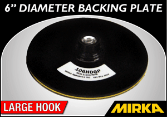 Mirka 6" Diameter Large-Hook Backing Plate - firm face