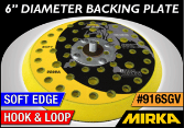 Mirka 6" Diameter Soft-Edge Backing Plate - Abranet/Autonet