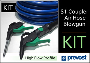 Prevost Air Hose KIT- S1 Coupler • High Flow Profile