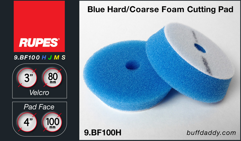 RUPES BLUE COARSE FOAM PAD 4 INCH 80MM 