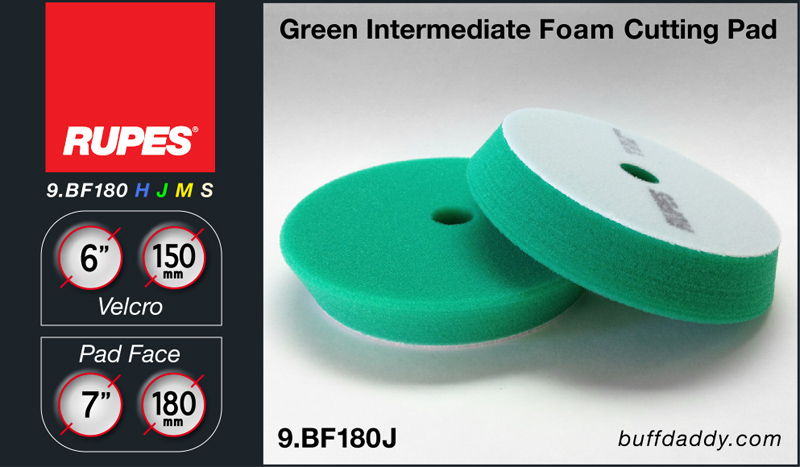 6 in. Medium Foam Polishing Pad - Green