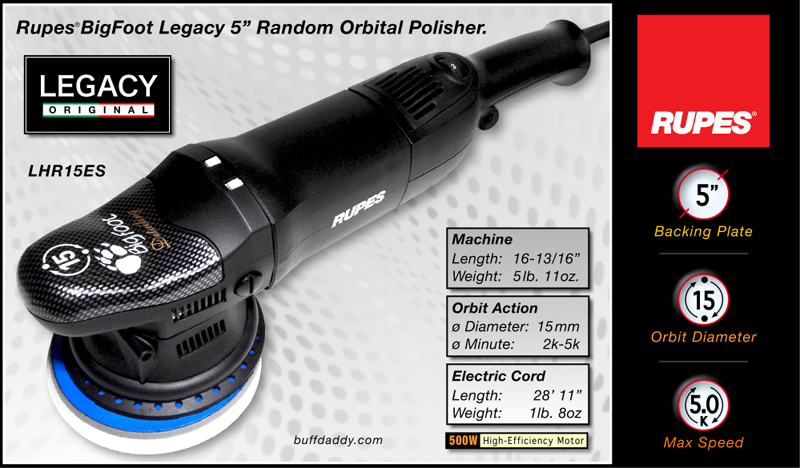 Random orbital polisher - Bigfoot LHR15ES - Rupes tools