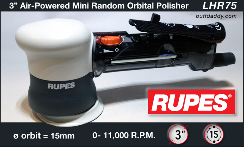 Pneumatic mini random orbital polisher 15mm orbit - LHR75 - Rupes tools